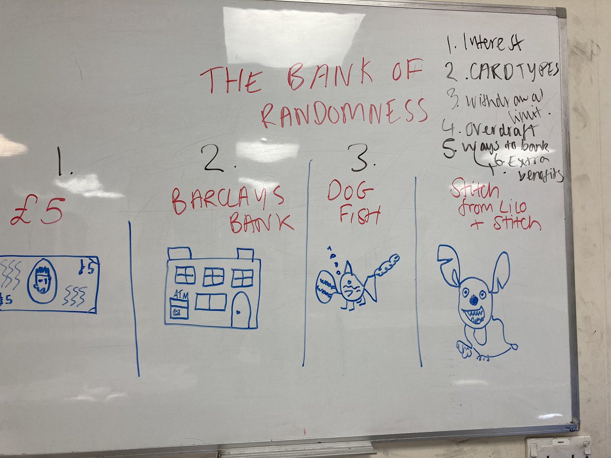 Today our <a href="/lewisgirlssch/">Lewis Girls' School</a> Year 7s started their own “bank”, named the accounts and chose their own account!

The “Stitch” account won! 😅

Huge thank you to our fantastic <a href="/LifeSkills_Ed/">LifeSkills Teach</a> volunteer Ian, who gave a great career talk and drew the account logos! ✨
<a href="/BITCCymru/">BITC Cymru</a>