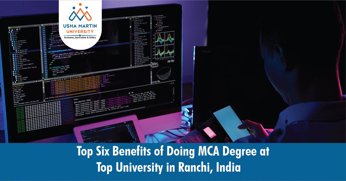 digitalrajnegi's tweet image. Top Six Benefits of Doing MCA Degree at Top University in Ranchi, India
Visit Now: bit.ly/3OctmZ1
#mcaprogrammes #admissionopen2022 #pgprogrammes #ushamartinuniversity #jharkhanduniversity #admissionopen2022