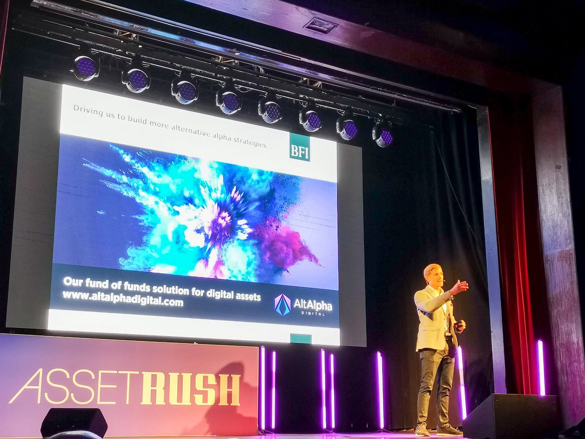 We had a great time at #AssetRush having the chance to talk about our #crypto fund of funds and our group efforts in the #alternativeinvestment space. It was a full house event and great to connect with so many of the community. Thanks to @GenTwoAG for organizing!