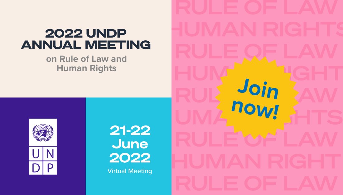 To address global crises, we redouble strategic efforts to strengthen the #RuleOfLaw & guarantee justice for all. 
Join our Annual #RoL4Peace Meeting to see how we adapt, cooperate & innovate to contribute towards more just, inclusive & peaceful societies. bit.ly/3tQSgFd
