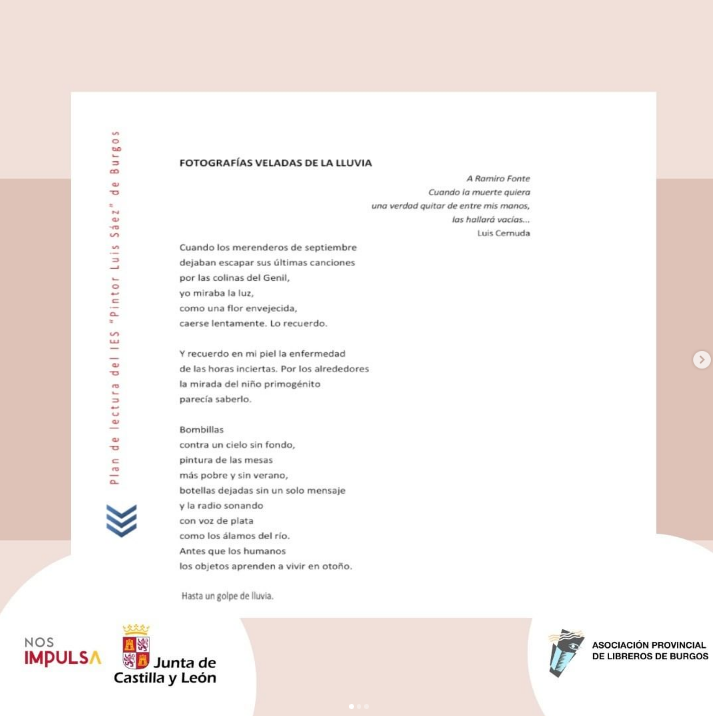 LibrerosBURgos's tweet photo. Fotografías veladas de la lluvia lo tiene casi todo: verano, nostalgia, Cernuda, atardeceres, tiempo, infancia y periódicos.
Un poema cargado de imágenes, donde el poeta ha ido desgranando como un ala de lluvia que esparce en las colinas el iris de los sueños.
 #LuisGarcíaMontero https://t.co/dekJAdsHGV