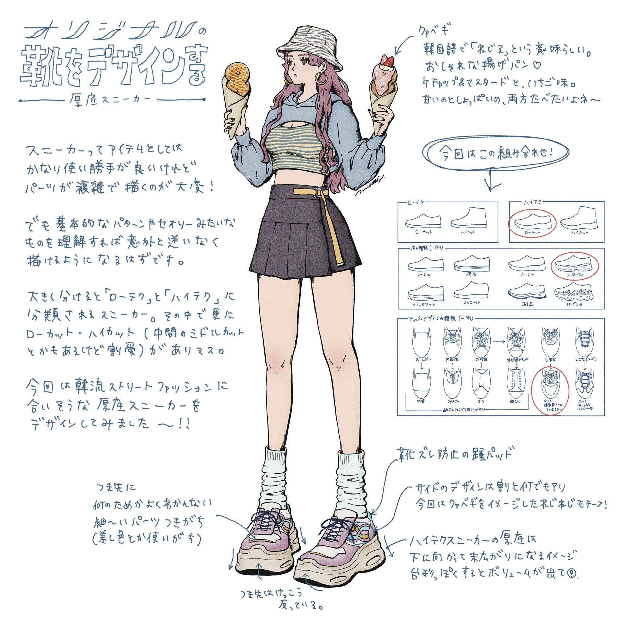 みえ 靴 イラスト スニーカーを描く時のチートシートを作ってみました 底やデザインのバリエーションはもっとあるけど 超代表的なのはこんな感じかな 靴の描き方tips T Co Hhxqlngxcc Twitter