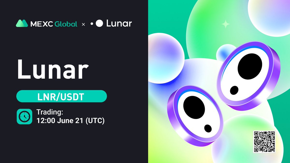 📈 $LNR/USDT will list as a spot trading pair in the Innovation Zone at 12:00 on Jun 21 (UTC) <a href="/lnrdefi/">Lunar DeFi (Follow us @LNRDAO)</a> 

Details: bit.ly/39GuYek

💚Sign up: bit.ly/3uemwLl

#Lunar #MEXCListing #Findnextmoonshot