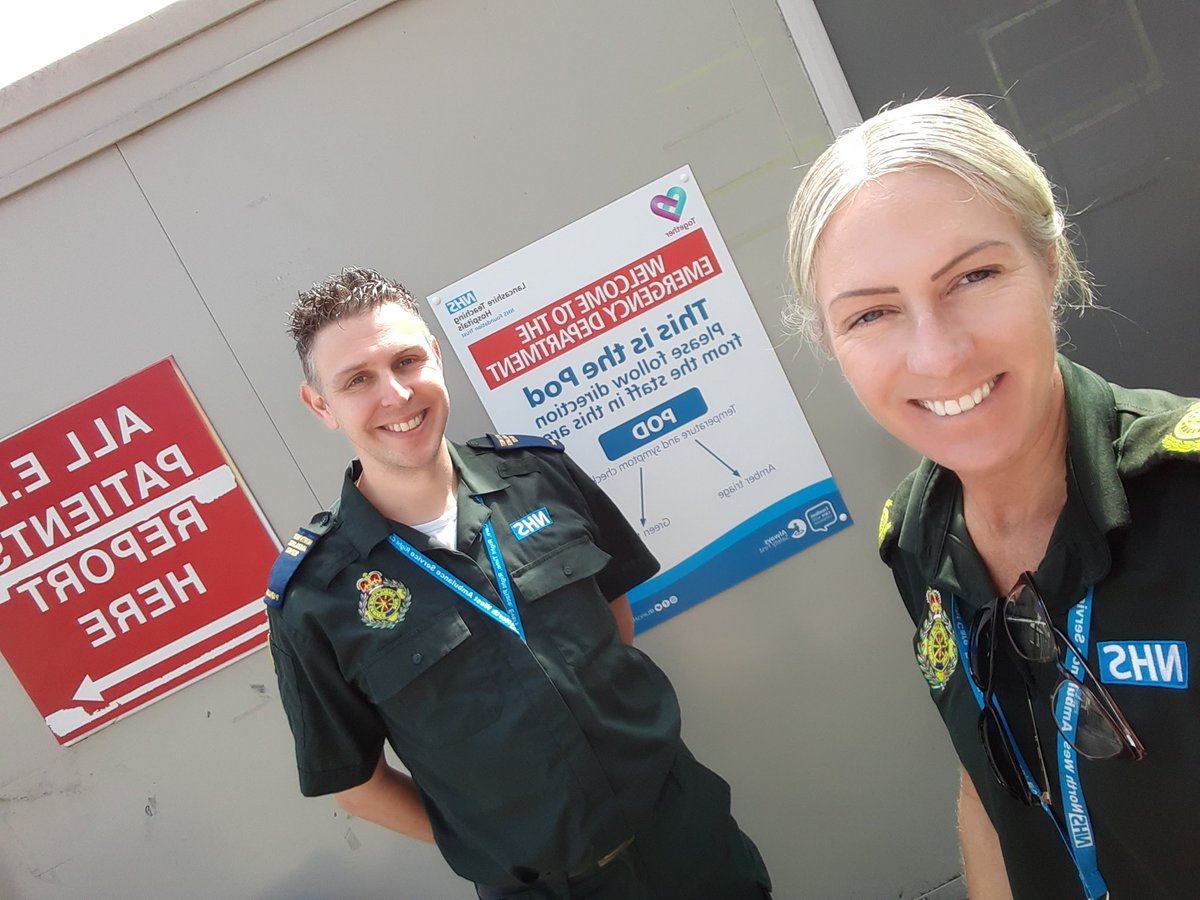At Royal Preston Hospital today supporting ED staff and NWAS crews to embedd our Rapid Handover process as BAU missing the sunshine as usual 😎🤣 <a href="/NWAmb_QI/">NWAS Quality Improvement</a> <a href="/AdeleMarkland/">Adele Markland</a> <a href="/joyfurnival/">Dr Joy Furnival CEng MIET 🐝</a> <a href="/powerNHS/">Maxine Power</a> <a href="/dsuart/">David Suart</a> <a href="/genequinn6/">GeneQuinn</a>