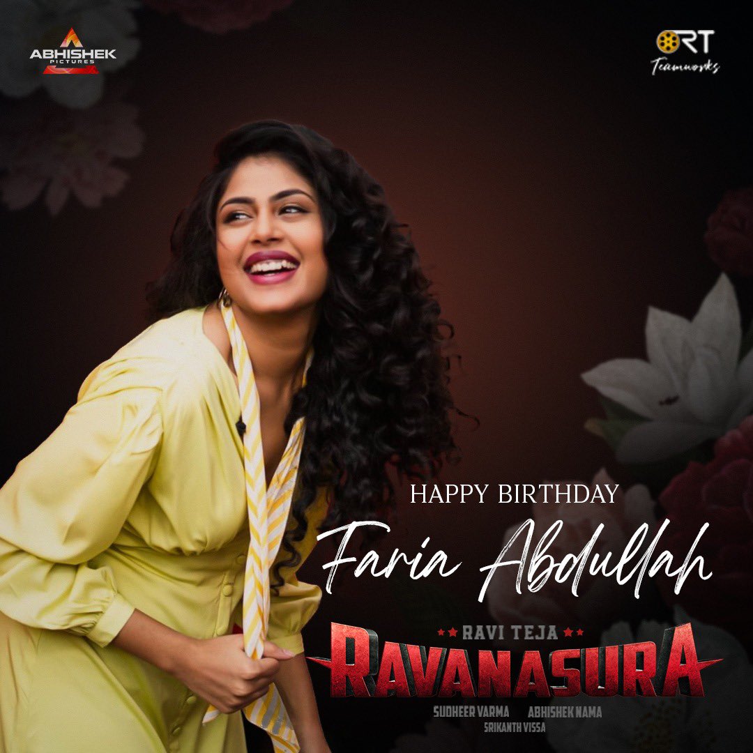 Kg20I's tweet photo. @fariaabdullah2  #HBDFariaAbdullah garu ❤️ పుట్టిన రోజు శుభాకాంక్షలు శతమానం భవతి సర్వదా భగవత్ అనుగ్రహ ప్రసాద సిద్ధి రస్థు @fariaabdullah2  గారు మిమ్మలిని అభిమానించే ఫ్యాన్స్ శ్రీనివాస శర్మ #RAVANASURA🤝🎂😍❣️🙌🥳❤️❤️ https://t.co/eIAYfapjJz