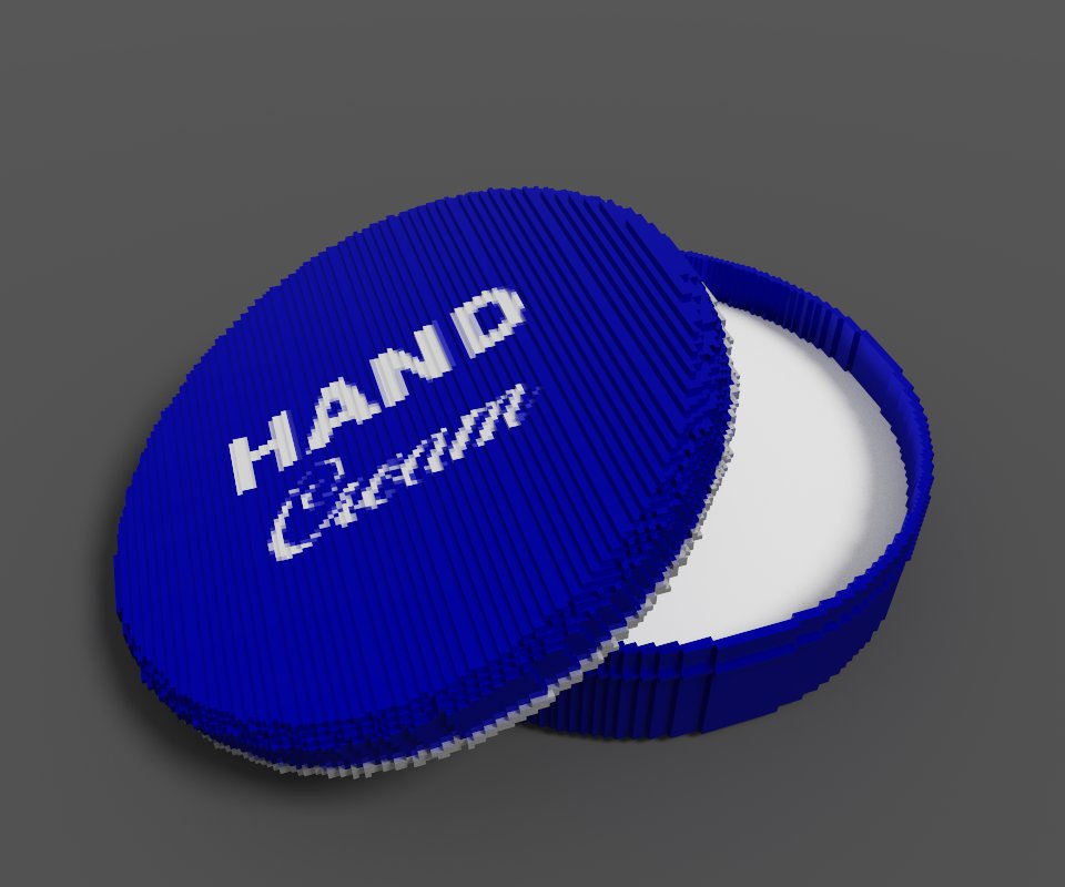 ハンドクリームで思い浮かぶやつ大体これですね
#voxelart 
#magicavoxel 
#ボクセルアート