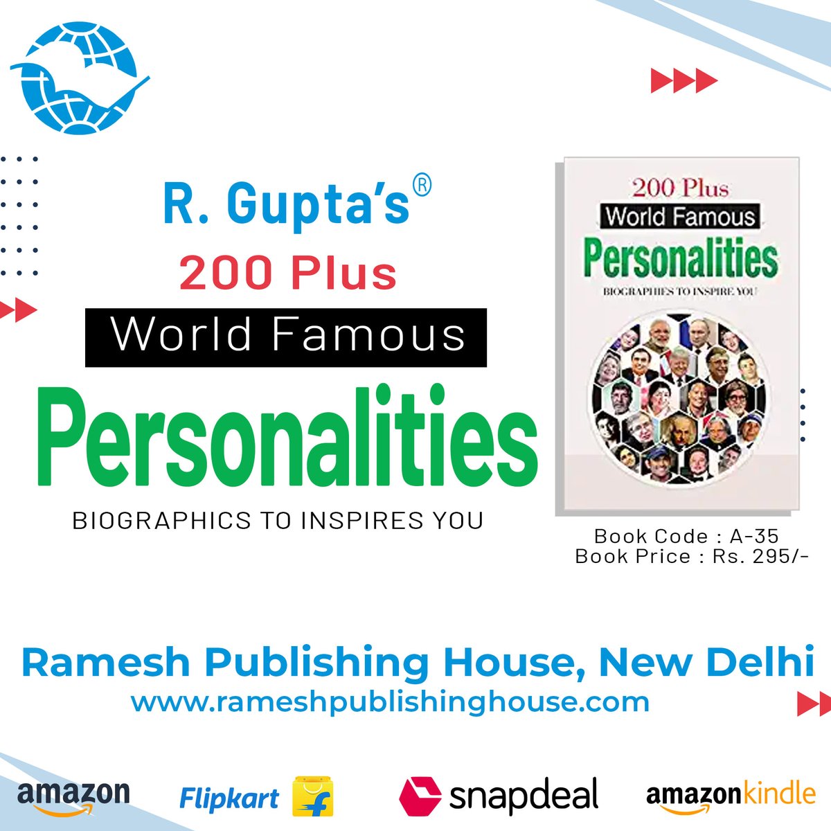 ramesh_publish's tweet image. 200 Plus World Famous Personalities
You Can Easily Buy From Here At Lowest Price
Amazon-amazon.in/dp/9386845040
Flipkart-flipkart.com/search?q=97893…
Visit-rameshpublishinghouse.com
Call: +91-011-23261567, 23275124, 23275224

#200Plus #WorldFamousPersonalities #TestGuide #EntranceTest