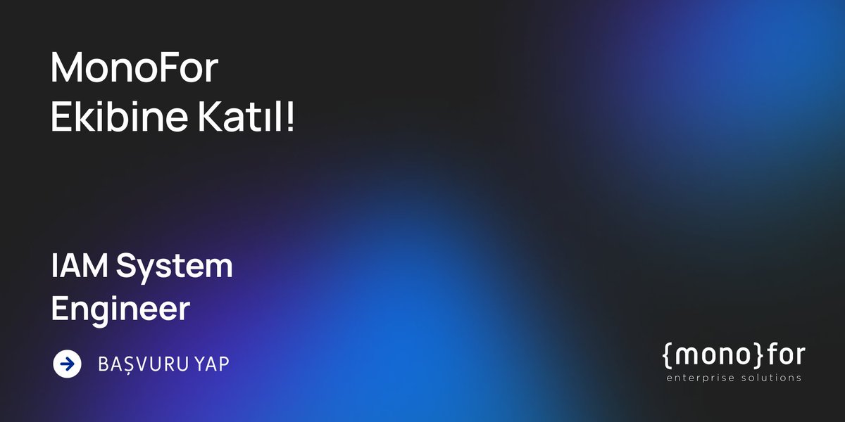 MonoFor ekibine katılmak ister misiniz?
Detaylar ve başvuru için; bit.ly/3HCz7wB

#monofor #işilanı #engineer