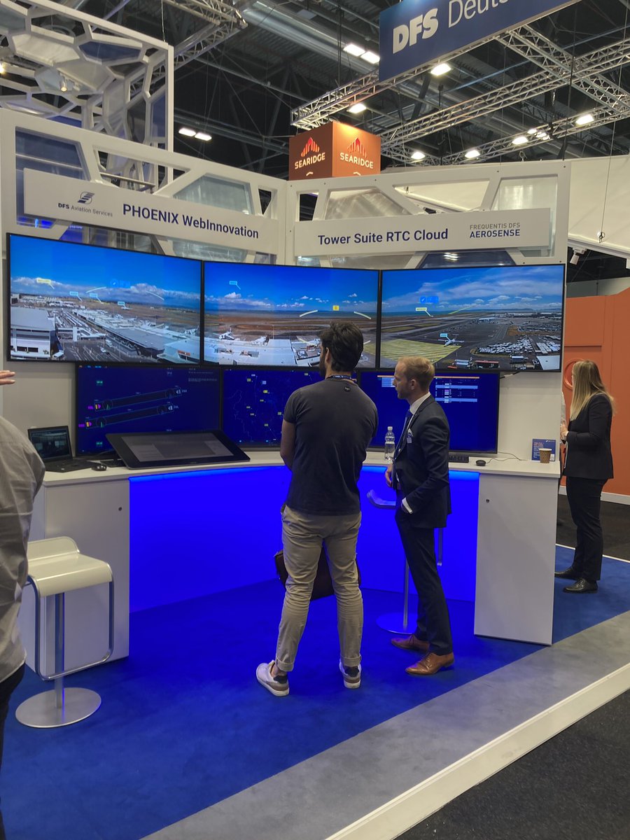 Did you already have the chance to come by #booth834 and say hi? 👋🏼 Our hot topics like #RemoteTower, #PHOENIXWebInnovation at cloud and #AviationTraining are waiting for you. ➡️@WorldATM_now, DFS Group, Booth 834 #WATM2022 #WorldATM #aviation #ATM #ATC #meettheteam