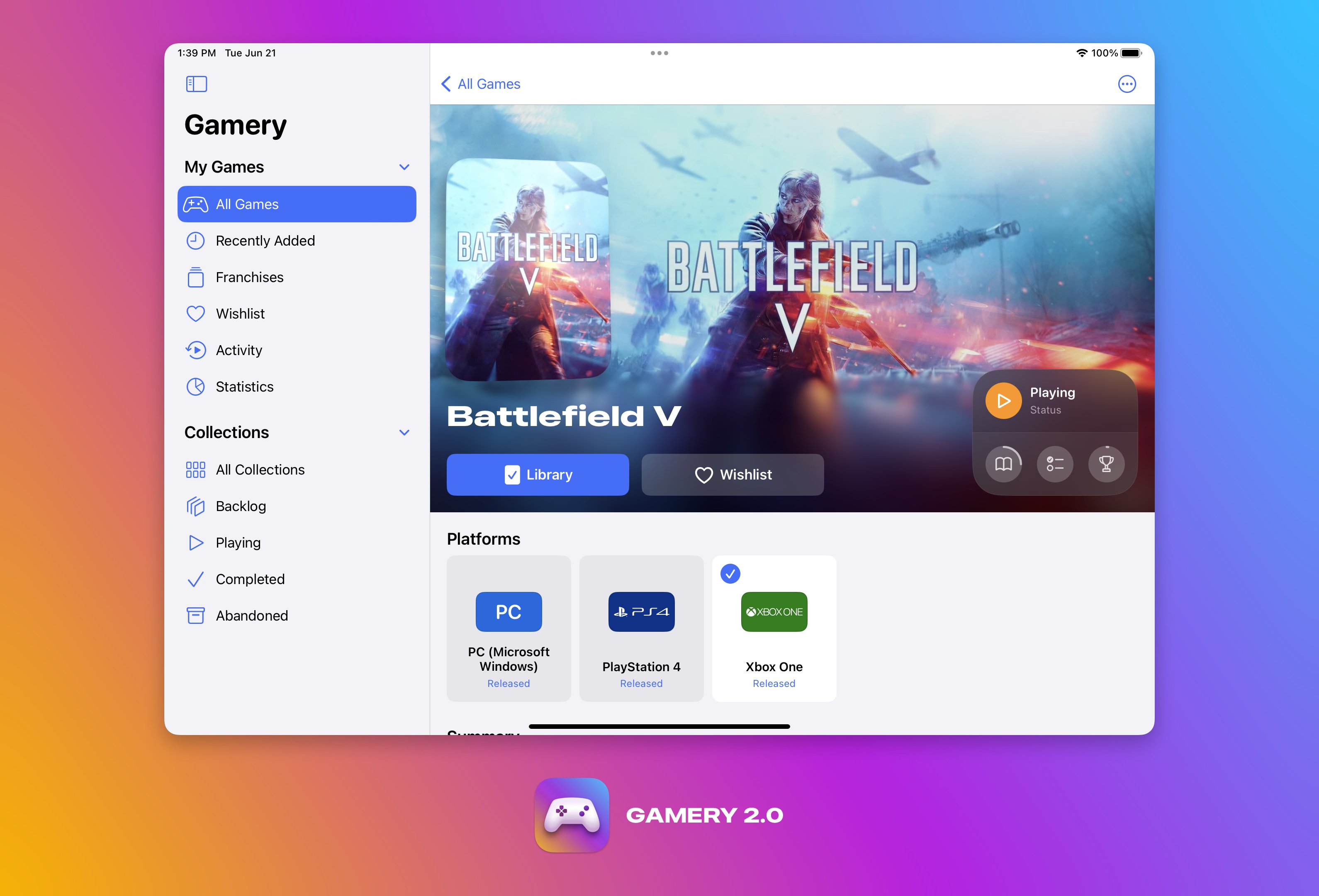 Gamery Game Tracker App (GameryTracker) / Twitter