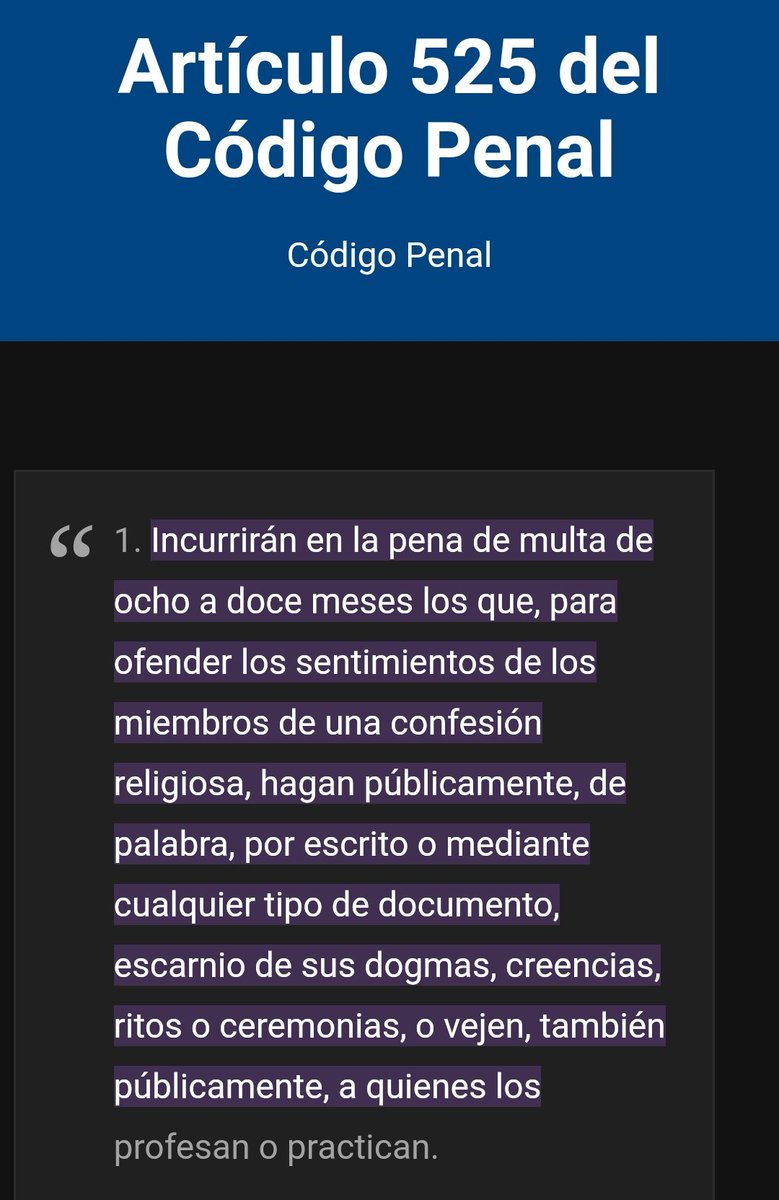 Rosa Olucha, mujer de Santi Millán: «Mierda de sociedad católica». Tienes que estar muy desquiciada por la infidelidad de tu marido para buscar culpables en la fe.
Bastante penitencia llevas... Pero hay un código penal en España que todos debemos conocer, no lo olvides.