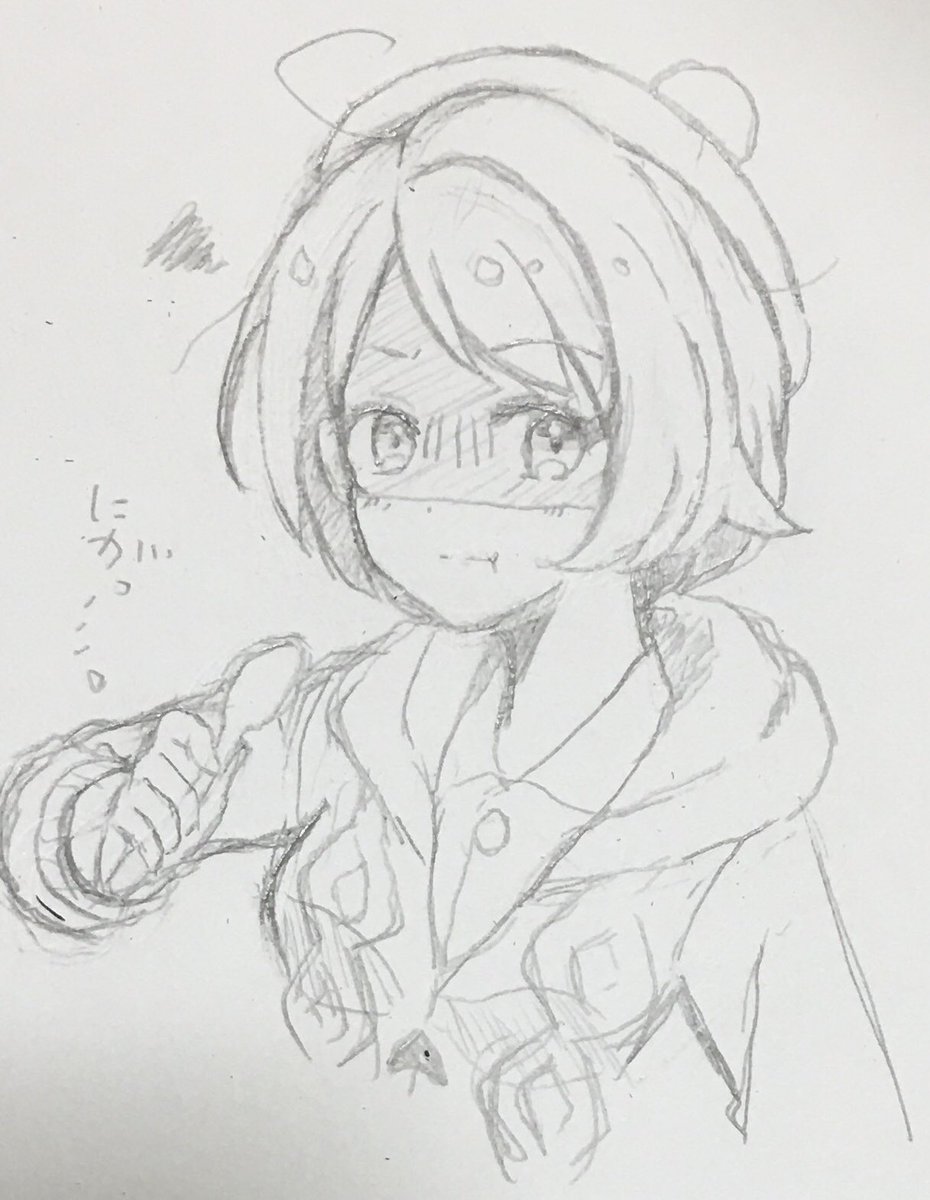 ついでに頑張ったから見て!!!
左手で描いたの!!!!!! 