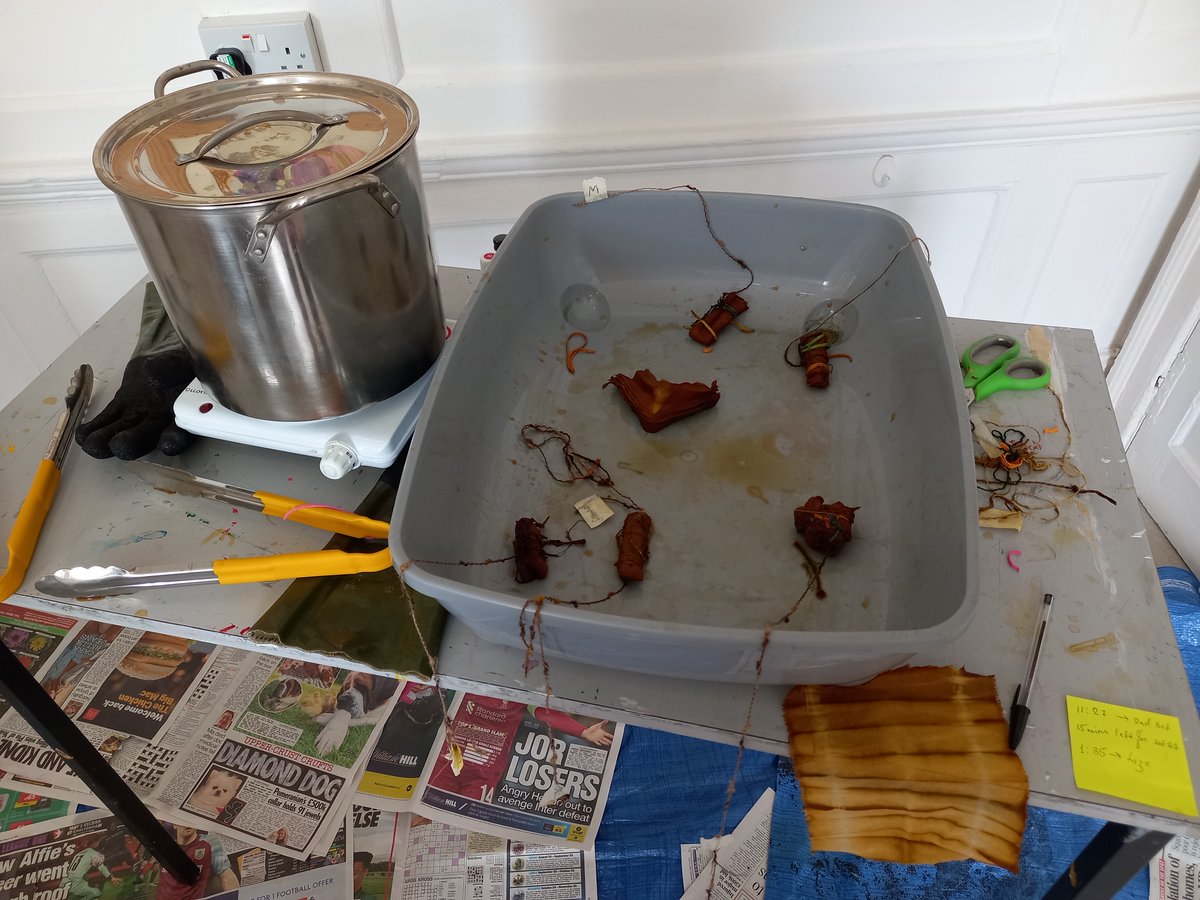 Here are some more images showing some of the stages of the natural dye making workshop that the UCA outreach team did with us last week. The participants enjoyed the session and are looking forward to book binding with the UCA outreach team this week.