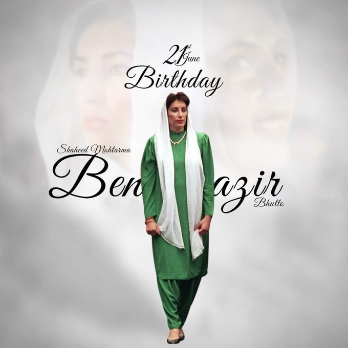 Happy birthday to my mother, our leader, Shaheed Mohtarma Benazir Bhutto. 