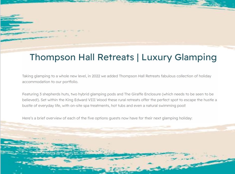 ✨ Thompson Hall Retreats ✨ Why should you head to this wonderful retreat for a break? Head over to our website to find out why you should go!😍