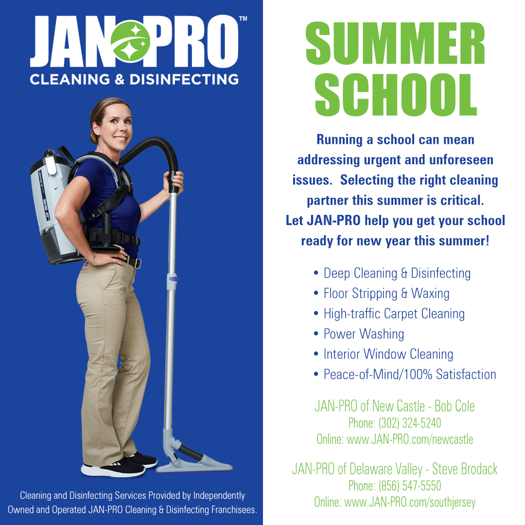 JanProDelaware's tweet photo. Schools: Trust the Pros - the JAN-PROs when it comes to your cleaning and disinfecting needs! Call Steve Brodack at JAN-PRO of Delaware Valley - (856) 547-5550.
#school #daycare #schoolcleaning #peaceofmind #disinfectant #disinfection #janpro #JANPROInternational https://t.co/qiaaFJHIdy