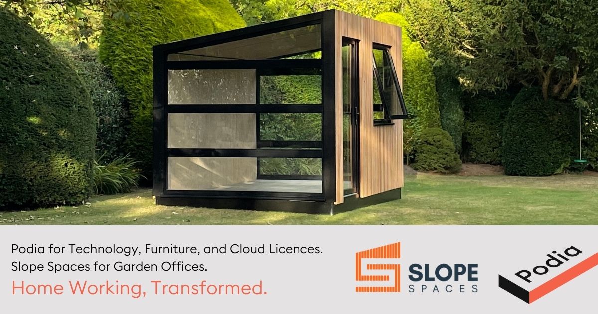 PodiaNow's tweet photo. Use code Podia22 for 5% off #gardenoffice spaces from Slope Studios➡️ https://t.co/zG7jQ5EeXH

What better day than the #summersolstice to celebrate the positive effect on #workplaceproductivity that outdoor working can have ☀️

#hybridworking #homerenovations #homeofficesolution https://t.co/INhn03UaE6