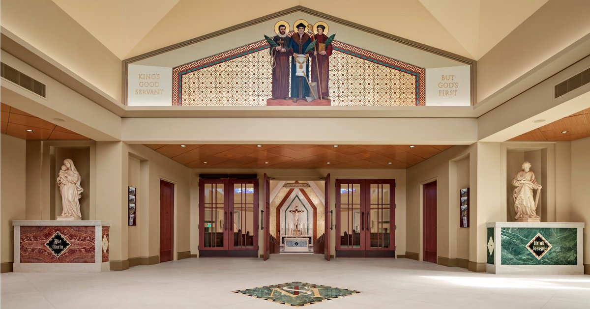 CLA_1976_'s tweet photo. Beautified vestibule area at St. Thomas More in Darien, CT.
#DecorativeArts #TradtitionalMethods #ProfessionalServices #PerfectingPreservation #MidCenturyDesign #Modern #SacredArt https://t.co/AB9jfXxbnh
