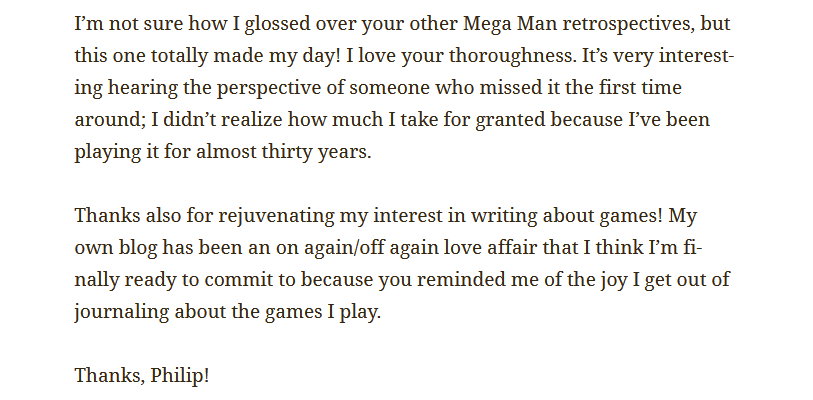 What a nice comment to see.