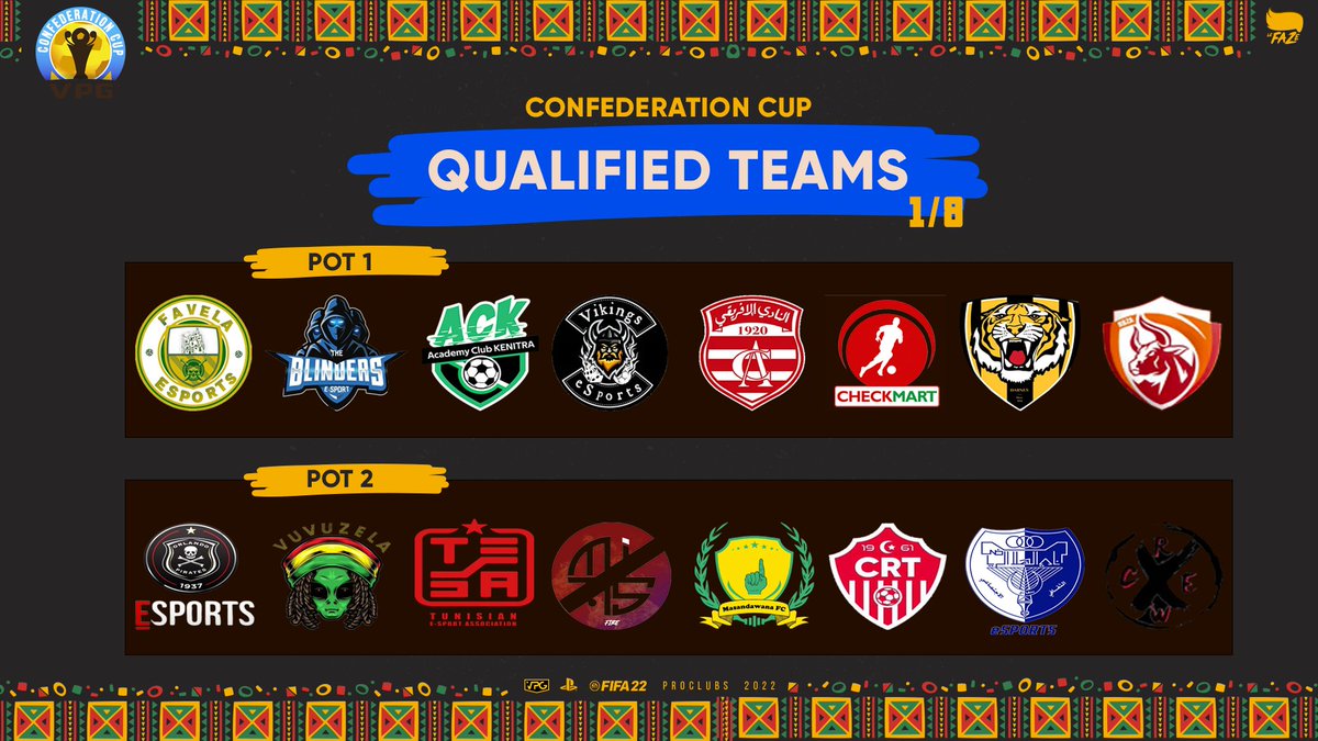 African Pro Clubs Confederation (@apcc_africa) on Twitter photo Here we are, It’s decided, the 16 qualified teams of tonight’s VPG Africa Confederation Cup’s Draw.
We are happy to announce that the official draw for the Round of 16 of VPG Africa CAF will be streaming live tonight starting at 22h00 CEST/ 21h00 UK Time /20h00 GMT. <a href="/OfficialVPG/">Virtual Pro Gaming</a> Here we are, It’s decided, the 16 qualified teams of tonight’s VPG Africa Confederation Cup’s Draw.
We are happy to announce that the official draw for the Round of 16 of VPG Africa CAF will be streaming live tonight starting at 22h00 CEST/ 21h00 UK Time /20h00 GMT. <a href="/OfficialVPG/">Virtual Pro Gaming</a>