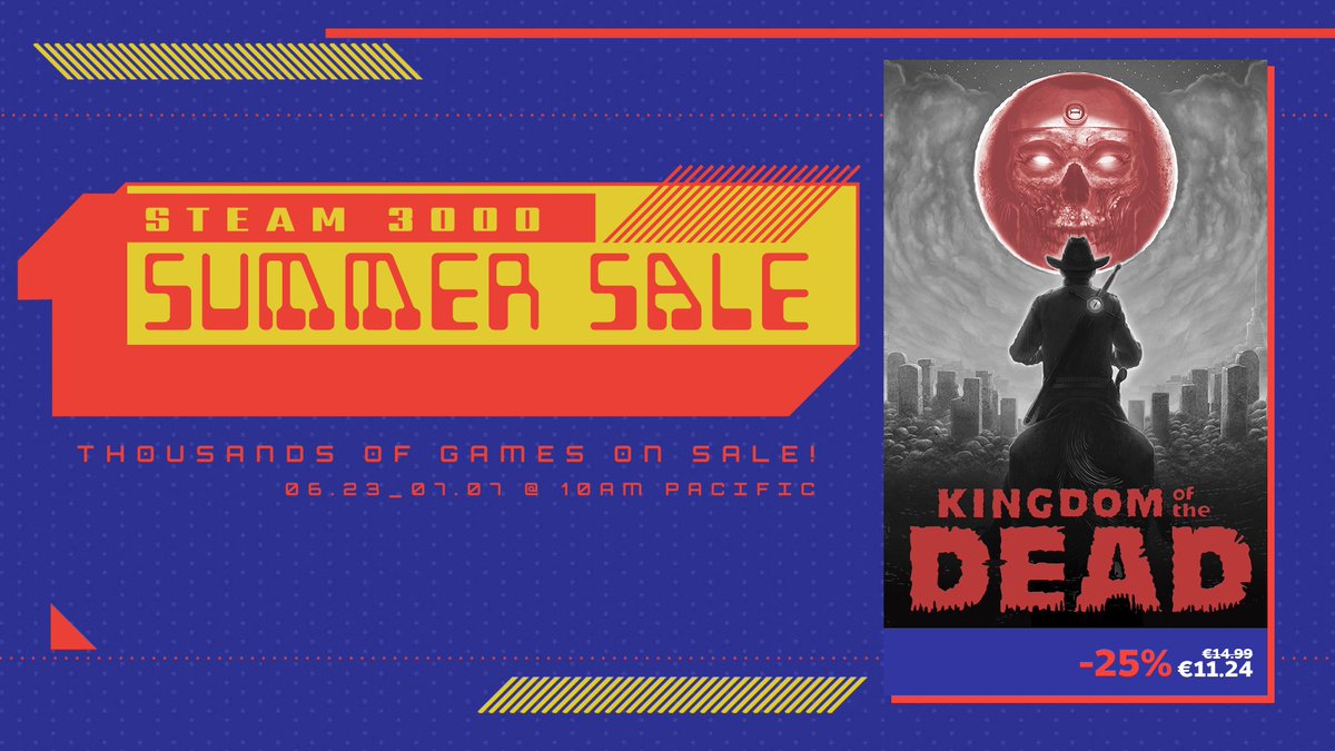 KOTDGAME's tweet photo. The gates of the underworld are still waiting for you🗝️
#SteamSummerSale is here and #KINGDOMoftheDEAD is now 25% off! 💀
No need to say more, right? 💣
➡️ https://t.co/BhnZhIPcT1 https://t.co/OyhN0h1FiI