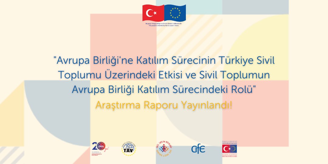 Sivilog's tweet photo. Sivilog: Aktif Diyaloğun Derinleştirilmesi projesi kapsamında gerçekleştirilen “Avrupa Birliği’ne Katılım Sürecinin Türkiye Sivil Toplumu Üzerindeki Etkisi ve Sivil Toplumun Avrupa Birliği Katılım Sürecindeki Rolü” araştırma raporu yayınlandı. #sivilog https://t.co/XfWynokVm6