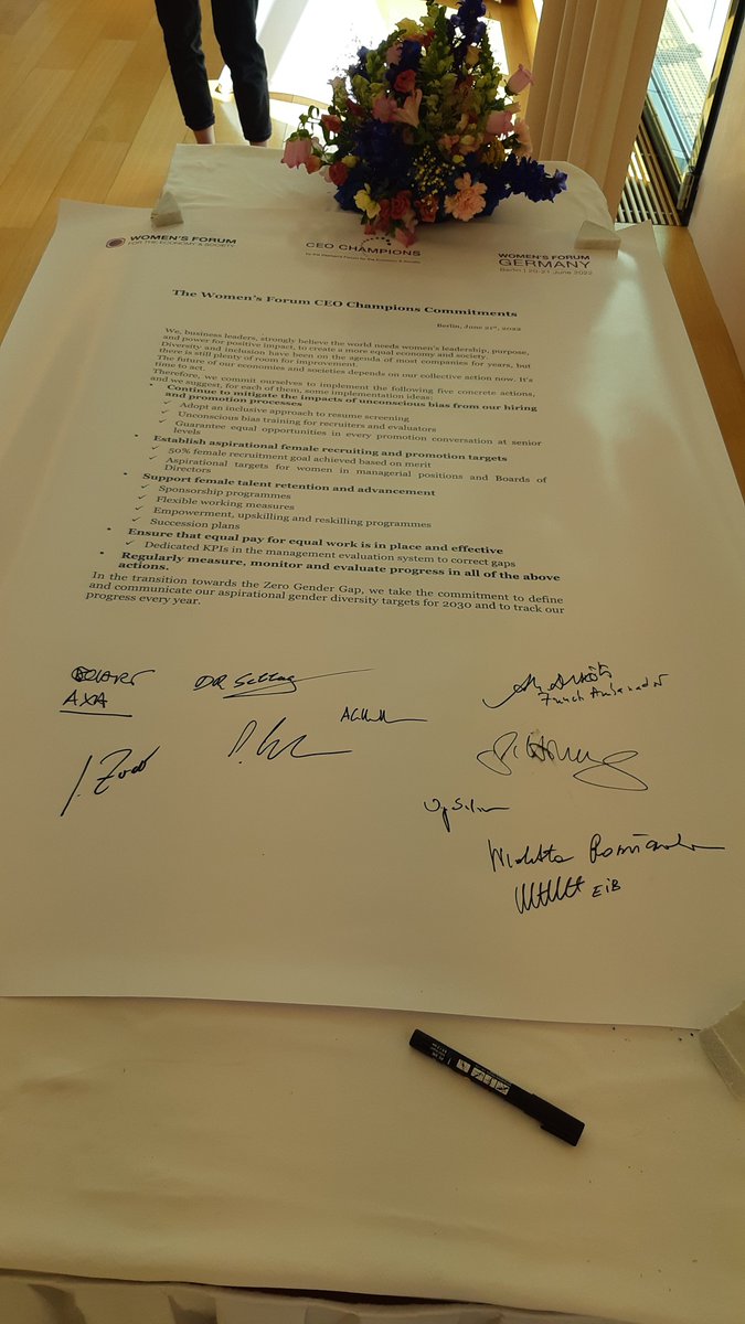 Fiere d'accueillir aujourdhui à l'ambassade de France le Women Forum Germany et de soutenir les engagements pris par les CEO lors du déjeuner de travail. Lerci à Anne-Gabrielle Heilbronner!  <a href="/Womens_Forum/">Women's Forum for the Economy and Society</a>