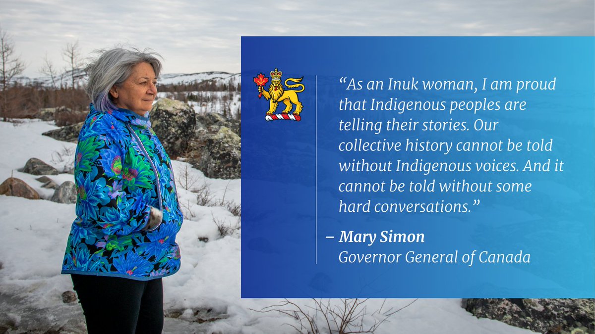GGCanada's tweet image. #GGSimon encourages all Canadians to take part in #NationalIndigenousPeoplesDay by learning more about Indigenous communities and by providing safe spaces for their stories.

Read her full message: ow.ly/60RZ50JCwwR

#NIPD2022