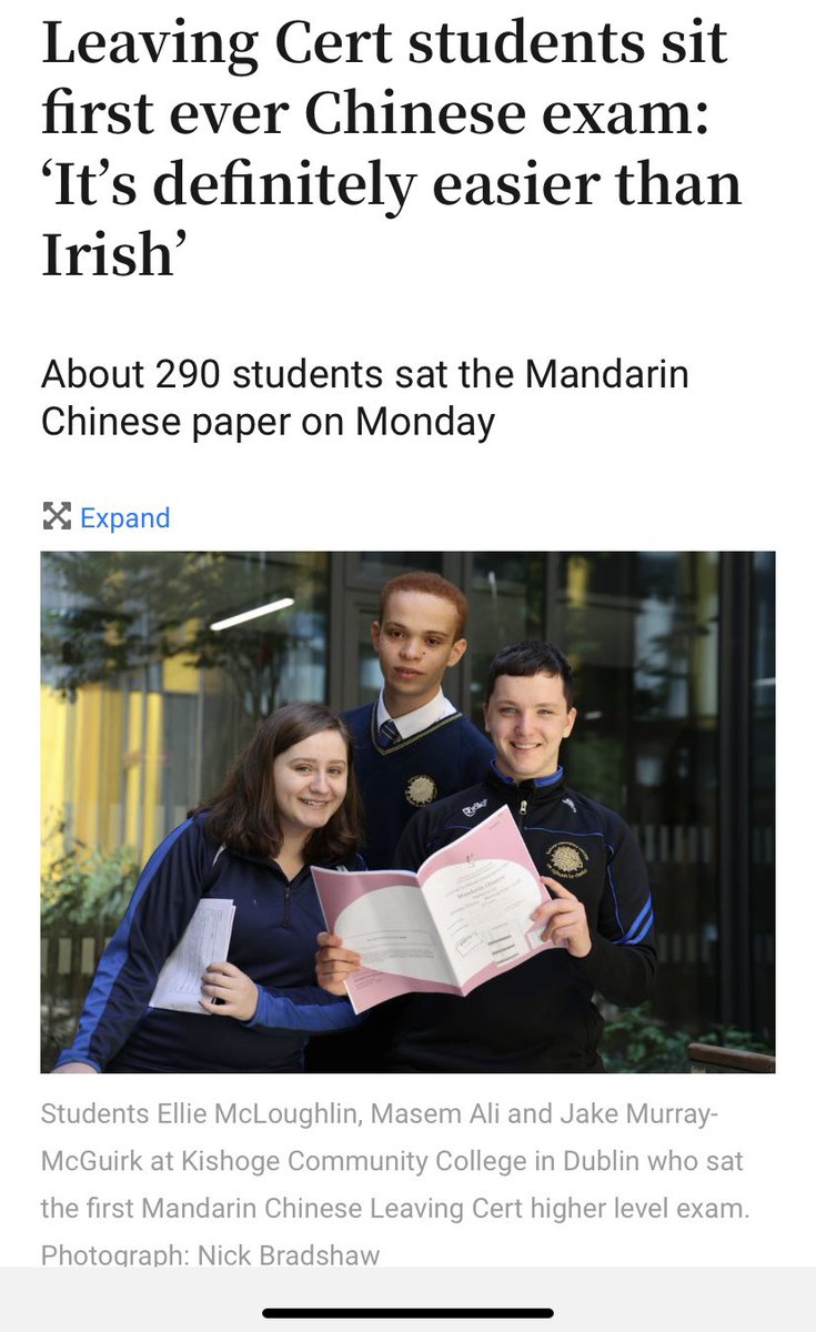 Very proud of our Project SUMS 2022 student Jake for appearing in the <a href="/IrishTimes/">The Irish Times</a> today!