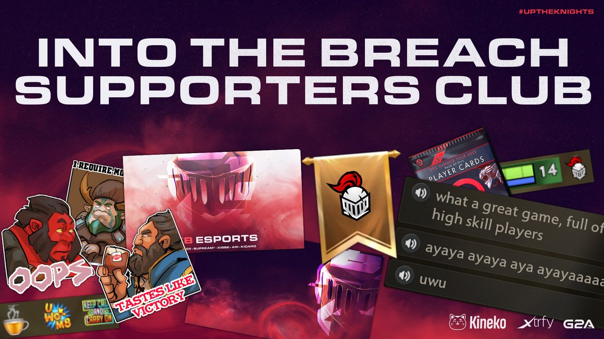 Join our Dota 2 Supporters Club now! There are lots of great perks waiting for you👀 Sprays, Emoticons, Icons and Chat Weels! Available now in the game client. 

Thank you for all your support during this DPC season ♥️uwu 

#ITBDOTA #UpTheKnights #dota2