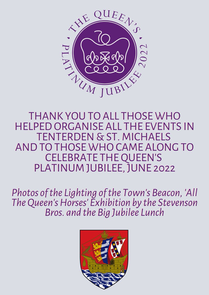 Thank you to all those who were involved in the organising of the Queen's Platinum Jubilee Celebrations in Tenterden &amp; St. Michaels and to all those who came along to the events.  Just a few highlights attached. #Tenterden