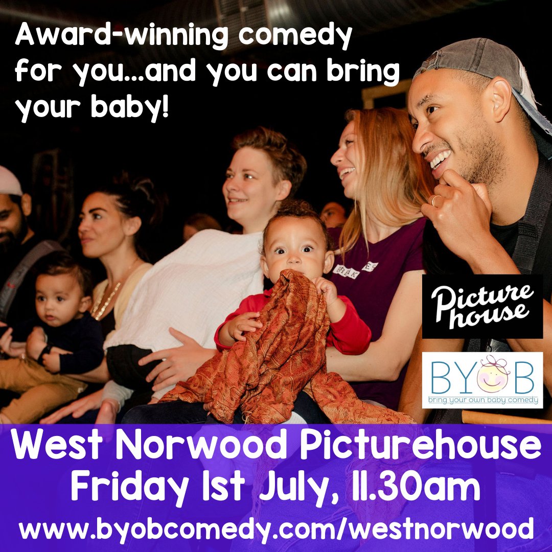 Parents of West Norwood - we are so excited for our premiere at the gorgeous (and air conditioned😎) <a href="/WestNorwoodPH/">West Norwood Picturehouse</a> next Friday 1st July! 

Amazing grown up comedy for you, plus soft flooring, baby changing and more for baby, so you can relax and have fun! byobcomedy.com/west-norwood/