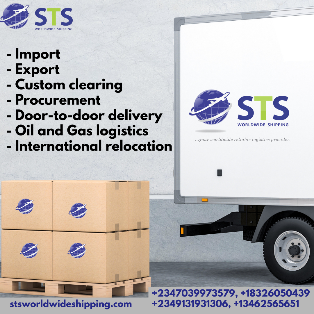 STS shipping and logistics services are reliable, timely, and safe. Book your next shipment with us today. Call or WhatsApp any of our numbers. We are here for you.

#shipping #logistics #usatonigeria #nigeriatousa #expressdelivery #airfreightservices #seafreightservices