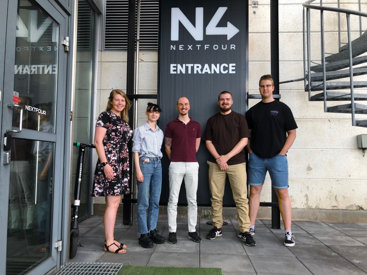 NextfourGroup's tweet image. Introducing our 2022 Summer trainees! ☀️ 

Read how Sabina, Eevi, Robert, Kasperi and Jerri feel about their traineeship with us:

nextfour.com/introducing-20…

#summertrainees #nextfourgroup #article #traineeship #softwaredeveloper #turku #universityofturku #uniturku