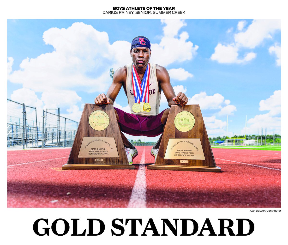 Today's <a href="/ChronSports/">Chronicle Sports</a> section features the All-Greater Houston boys track and field athlete of the year: <a href="/HumbleISD_SCHS/">Summer Creek High</a> graduate and <a href="/USC_Track_Field/">USC Track & Field / XC</a> signee <a href="/DariusRainey3/">Darius Rainey</a>. Check out our Q&amp;A + see the rest of the All-Greater Houston team: houstonchronicle.com/texas-sports-n…