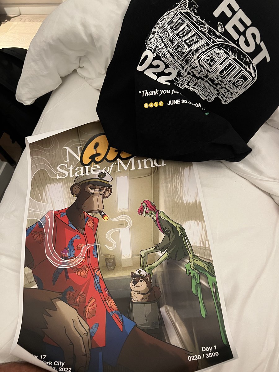 shok_eth's tweet photo. Day one Apefest poster secured. @BoredApeYC https://t.co/6J6I8hlX6I