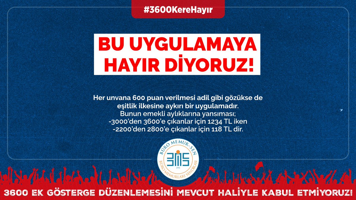 #3600KereHayır 

Bu uygulamaya HAYIR diyoruz!

<a href="/RTErdogan/">Recep Tayyip Erdoğan</a> <a href="/tcbestepe/">T.C. Cumhurbaşkanlığı</a> <a href="/vedatbilgn/">Vedat Bilgin</a> <a href="/csgbakanligi/">T.C. Çalışma ve Sosyal Güvenlik Bakanlığı</a> <a href="/yusufyazgan37/">Yusuf YAZGAN</a>