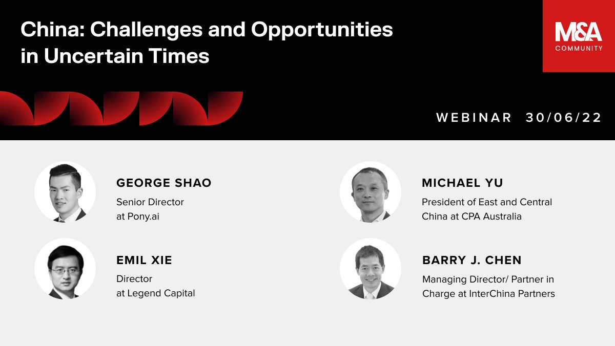 M&A Community (@mnacommunity) on Twitter photo <a href="/MnACommunity/">M&A Community</a> in cooperation with <a href="/cpaaustralia/">CPA Australia</a> is excited to announce the upcoming #webinar in China on June 30 about the #Challenges and #Opportunities In #China
Join the online event by following link:
bit.ly/3zOxxG0
#chinabusiness #chinaeconomy #chinamarket <a href="/MnACommunity/">M&A Community</a> in cooperation with <a href="/cpaaustralia/">CPA Australia</a> is excited to announce the upcoming #webinar in China on June 30 about the #Challenges and #Opportunities In #China
Join the online event by following link:
bit.ly/3zOxxG0
#chinabusiness #chinaeconomy #chinamarket