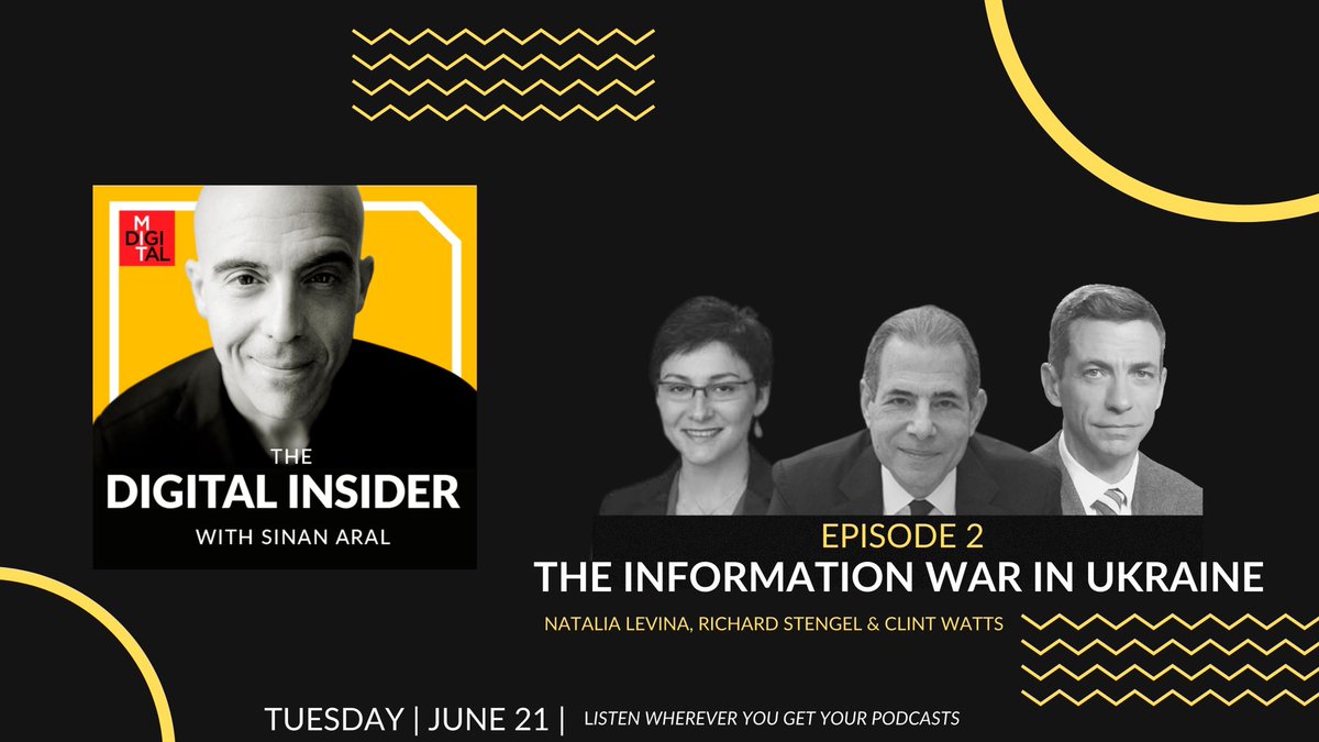 🎧New Episode 🎧 The Digital Insider @NataliaLevina2 @stengel and @selectedwisdom join me to discuss “The Information War in #Ukraine' Apple: apple.co/3tOxzK0 Spotify: spoti.fi/3O3QEA9 Or wherever you get your podcasts!