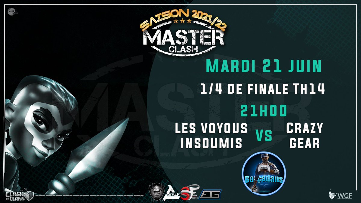 barca_gaming's tweet photo. On se retrouve aujourd’hui à partir de 20h45 pour un match entre #crazygear vs #voyousinsoumis 1/4 de finale de la @MasterClash_coc full 14
https://t.co/A2ZSC7br9j
Merci a @WGF_GG pour le cash prize et 20000 gemmes par les Community manager supercell @ClashofClansFce https://t.co/KeHD4q52zD