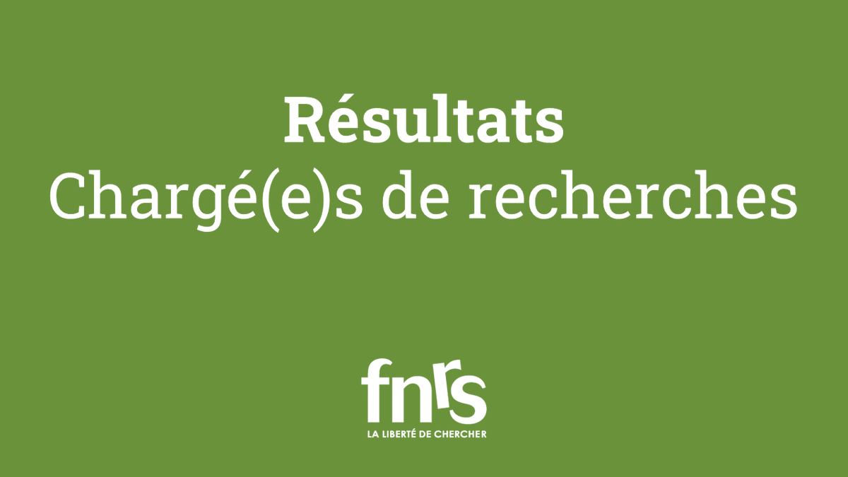 RÉSULTATS 📣 | Chargé(e)s de recherches : nouvelles désignations décidées par le Conseil d’Administration du FNRS ce 21 juin.
➕ Retrouvez la liste des octrois sur notre site : frs-fnrs.be/fr/l-actualite…