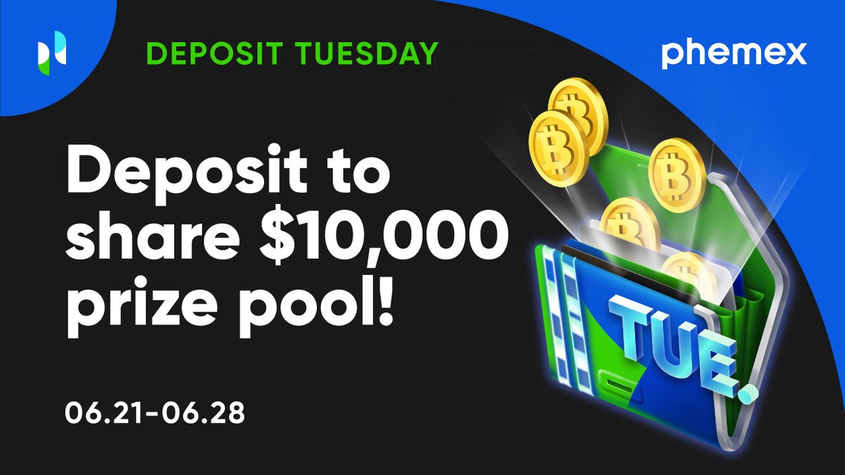 Phemex_official's tweet photo. Your Tuesday just got better! Deposit now on Phemex and you can win from $10,000 in rewards

Learn more 🔽 
https://t.co/VWhQRFmPdl

#deposittuesday #giveaway #cryptocurrency #depositUSDT https://t.co/XoqEssu0zj