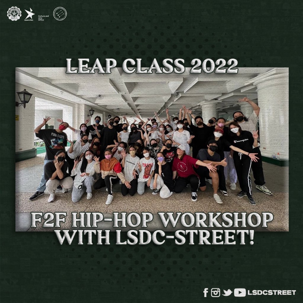 lsdcstreet's tweet photo. Thank you to our LEAP takers! We hope that you learned a lot and enjoyed your time with us! ๐
Letโs continue to give appreciation to the art of dance! ๐น โTil next time!
#LeapOfFaith
#LEAP2022
Pub by: Bojo Flores
#ThisIsLSDCStreet
#RiseWithLSDCStreet
CAO-LSDCS-25A-P25 https://t.co/XRz0RJKhem
