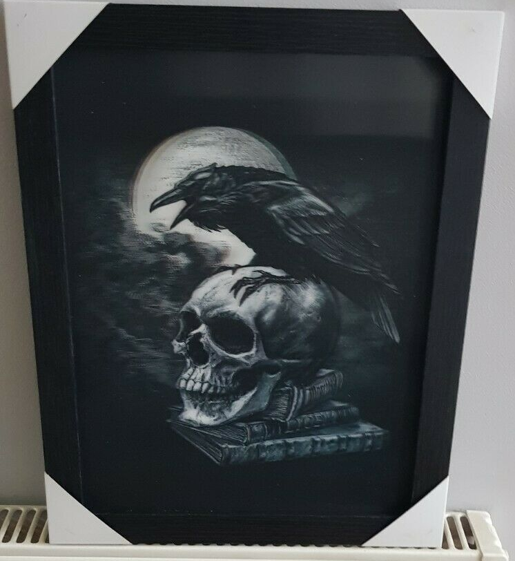 UrMarketPlace's tweet photo. 3D Framed Picture Alchemy Poe's Raven Gothic Art 34cmx43cm Giftware https://t.co/vonW0K18JF #eBay via @eBay_UK #GothicArt #Gothic #WallArt #3D #3DArt #Gift #Giftware #Homeware #Raven #Skull https://t.co/vnzvy9uCu1