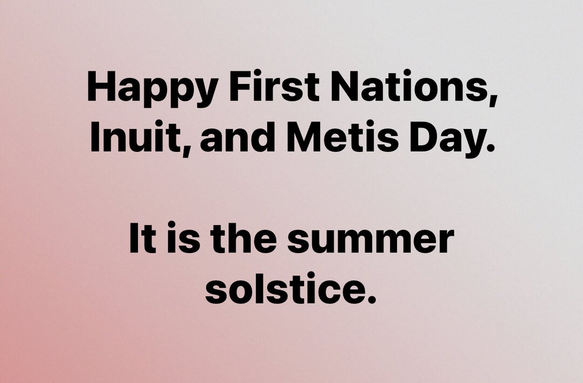 In Ojibwe our word for summer is niibin (pronounced nee-bin). Today is the first day of summer and the longest day of the year.  Happy #NationalIndigenousPeoplesDay