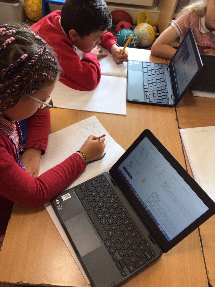 SPS_Year_4's tweet photo. We have been using the Chromebooks to research information about eco-friendly products. We will be using what we found out in our persuasive adverts soon! #TheWriteStuff https://t.co/N0vDu2TI6d