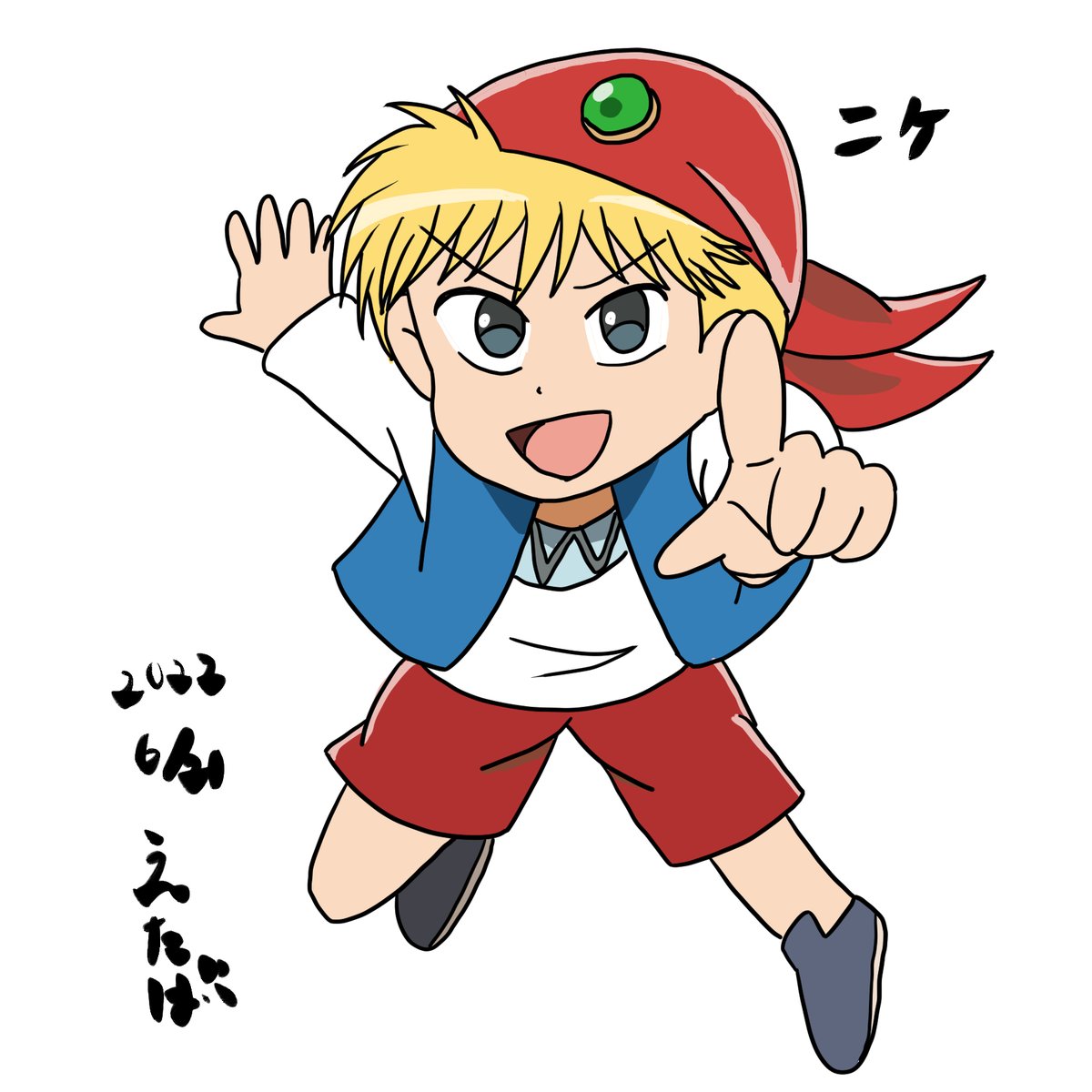 魔法陣グルグルより「ニケ」
体のバランスを意識するようにしました。目安は３頭身のキャラクターをイメージしました。

#うんたば練習日記 https://t.co/1Y9x1MPBEK