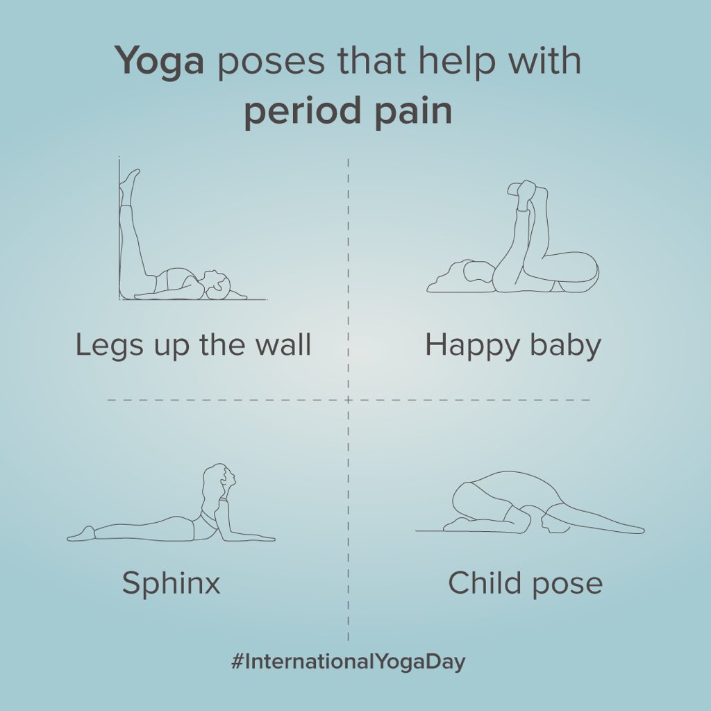 Did you know? Yoga is good for the mind, body, soul and your period cramps! Here are some easy yoga poses to keep your period pain at bay. Here’s wishing you a Happy Yoga Day. #InternationalYogaDay