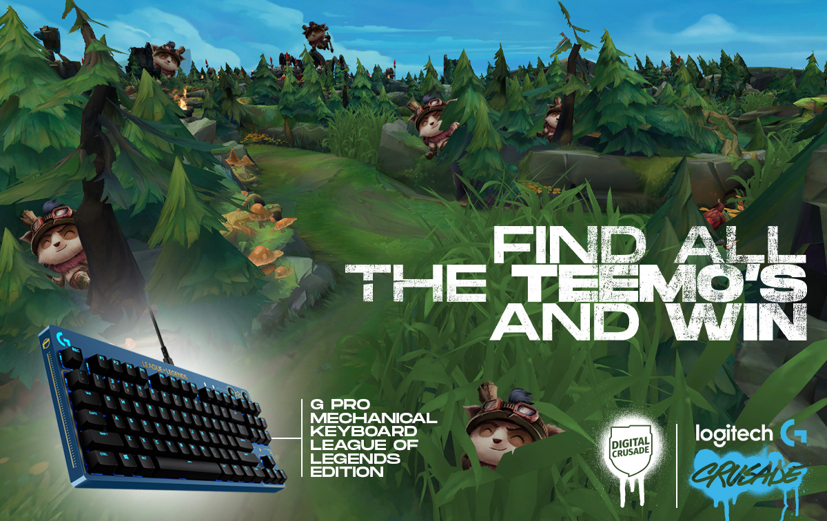 LOGITECHG CRUSADE 💫

🤔 How many Teemo`s do you see?
🥇1X G PRO Mechanical Keyboard League of Legends Edition

To enter:
🔴 Like &amp; RT
🔴 Follow <a href="/digital_crusade/">Digital Crusade</a> &amp; <a href="/LogitechG/">Logitech G</a>
🔴 Comment with the correct answer &amp; tag a friend

🏆 Winner will be announced on 26th June.
