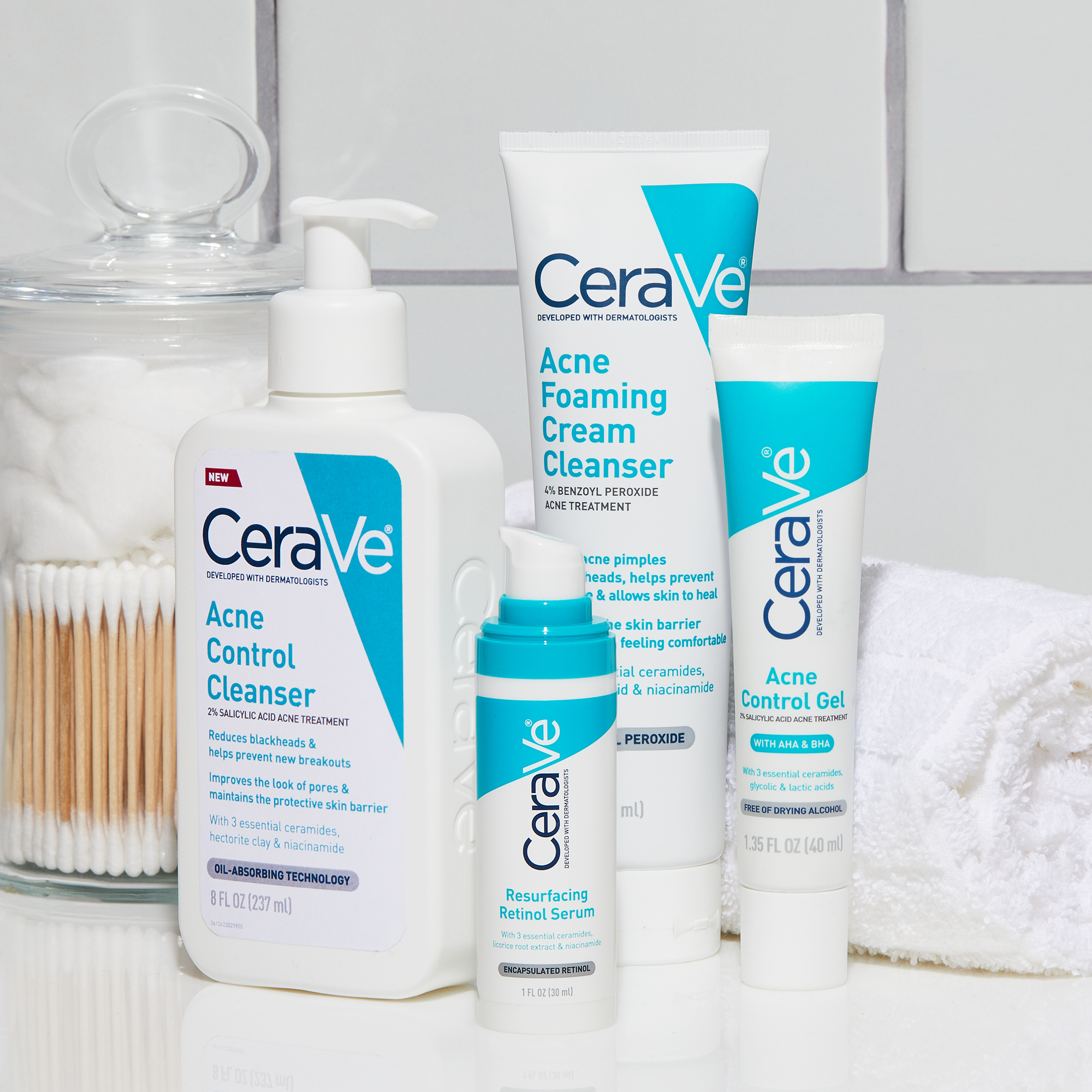 Cerave Retinol SerumとAcne Cleanser Cream